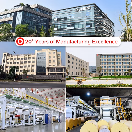 Manufacture Rightint strong adhesive Shanghai custom sticker self OEM semi glossy paper